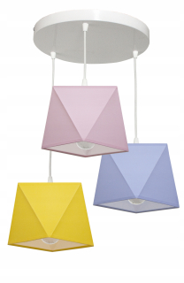 Závesná lampajasciemno.pl 3D TIETENIE LAMPY 3-bodové svetlo E27